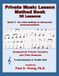 Private Music Lesson Method Book: Book 2 – 30 Lessons – for Intermediate to Advanced Instrumentalists for C Instruments in Treble Clef