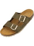 Palado Palado Korfu Suede Premium Leather Muiltjes kaki