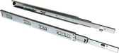 Emuca Set ladegeleiders, met kogellager, 45 x 350 mm, volledige opening, met beugels, Verzinkt