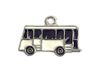INNSPIRO NICE CHARMS Bus hanger metaal wit en zwart, 20 x 13 mm, 25 en, 11x24mm.