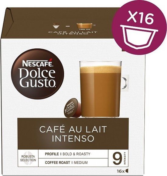 NESCAFÉ® Dolce Gusto® Koffiecapsules Café au Lait Intenso, 16 stuks