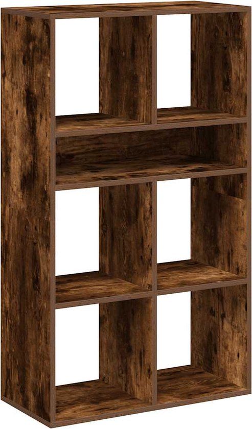 vidaXL Boekenkast - 66x31x112 cm - Bewerkt Hout - Gerookt Eikenkleurig