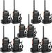 Retevis RT24 set talkies-walkies, talkie-walkie avec écouteur, PMR446, 16 canaux, CTCSS/DCS, talkie-walkie avec écouteur, radio sans fil pour écoles, sécurité, chantiers, secours, etc. (10 pièces)