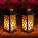 Lampes solaires d'extérieur, 2 pièces, lanternes marocaines vacillantes, IP44