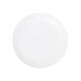 Homla Sylia Porseleinen Dessertbord met Ornament - Wit, 21 cm