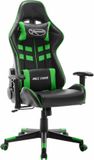 vidaXL Gamestoel Kunstleer Zwart en Groen