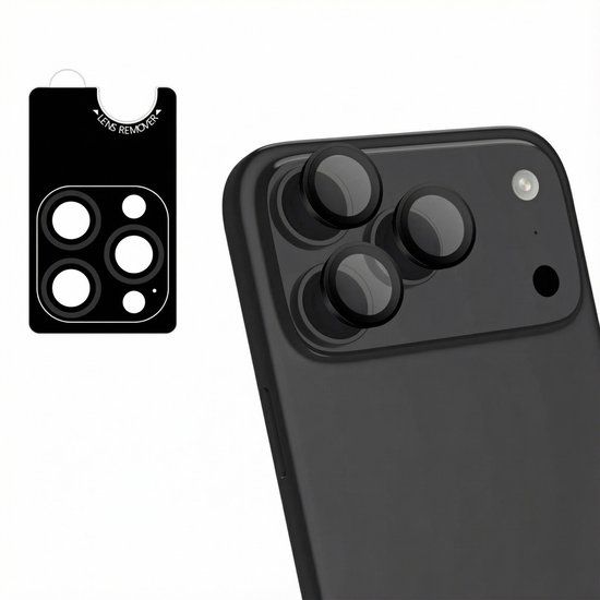 imoshion Camera Lens Protector - Geschikt voor Apple iPhone 17 Pro Max / 17 Pro - 2 Pack - Zwart