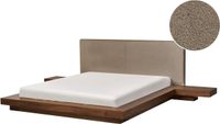 Beliani ZEN - Tweepersoonsbed - Bruin/Taupe - 160 x 200 cm - MDF