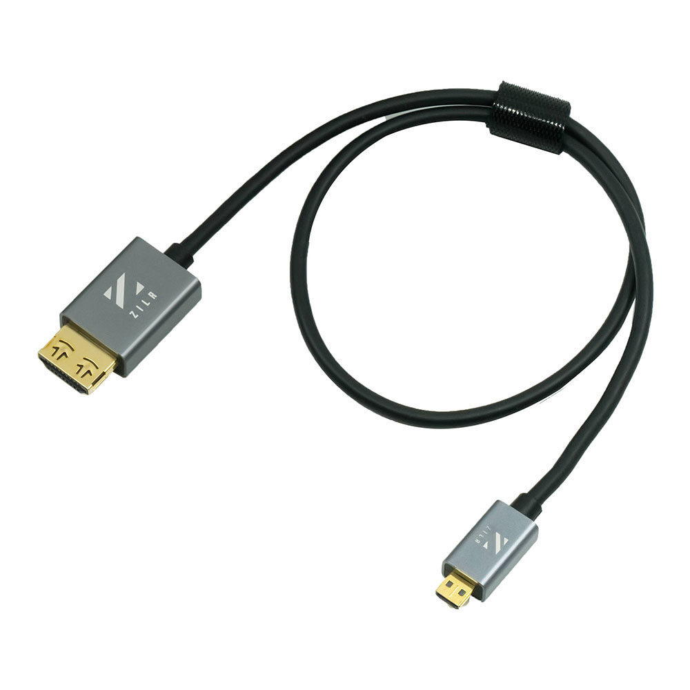 ZILR 4K60p Hyper-Thin High-Speed HDMI to Micro HDMI Cable 45cm