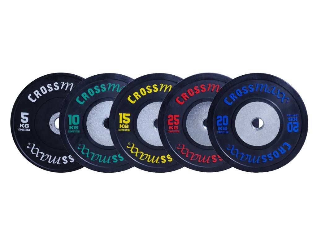 Lifemaxx Crossmaxx Competition Bumper Plate - Zwart - 50 mm - 15 kg