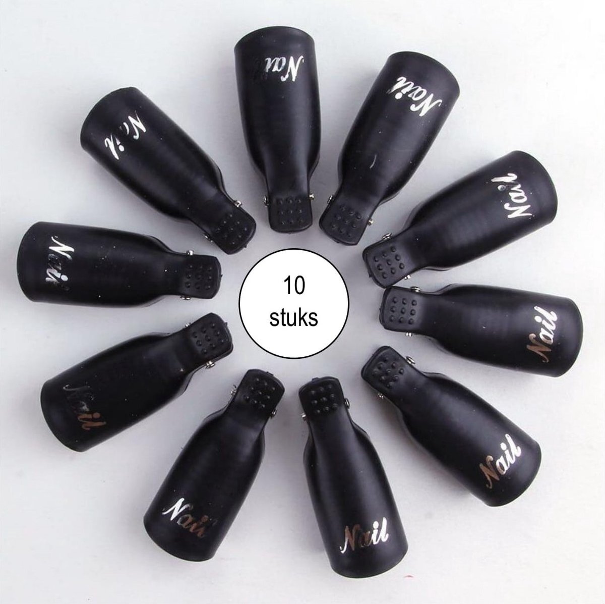 Goodbitz Nagellak remover clips - 10 stuks - Nagellakremover - Nagellak clips - Soak off clips - Nagelclips - Gellak verwijderen - Gellak remover - Gellak verwijderen - Soak off gellak - Nail polish remover - Nail clips - Nagel clips - Remover clips - ZWART