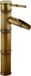 Merkloos Wastafelkraan - Hoog, bamboe stijl, waterval, warm/koud, messing, brons