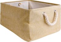 Intirilife Opbergmand Beige Textiel Rechthoek Met Handvat Inklapbaar 41 x 31.5 x 21 cm