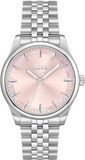 BOSS Graceful Collection Analoog kwartshorloge voor dames met zilveren roestvrijstalen band - 1502776, roze