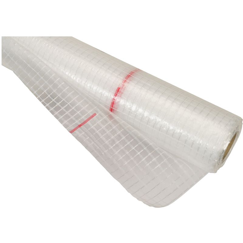 Pandser Top gewapende dampremmende folie warme zijde 1,50 x 25m transparant/rood