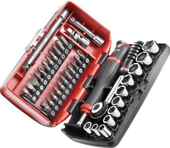 Facom Ultra Compacte Nano Doppenset 1/4" met Ratel 38-delig - R2NANOPB