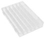 Boîte de rangement Organiseur - 36 compartiments - Transparent - Séparateurs réglables - 27,5 x 18 x 4,5 cm