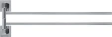 QUVIO Handdoekenrek - 2-Arm Handdoekhouder - RVS - Zilver