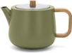 Bredemeijer Theepot dubbelwandig Facet - khaki green - 1,1L - met theezeef