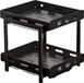 Non-branded Adjustable Spice Rack - Extendable 2-Tier Design - Black Aluminium