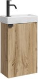 Badplaats Toiletmeubel Apollo 40 x 22 cm – Licht Eiken – Fonteinmeubel met Wastafel