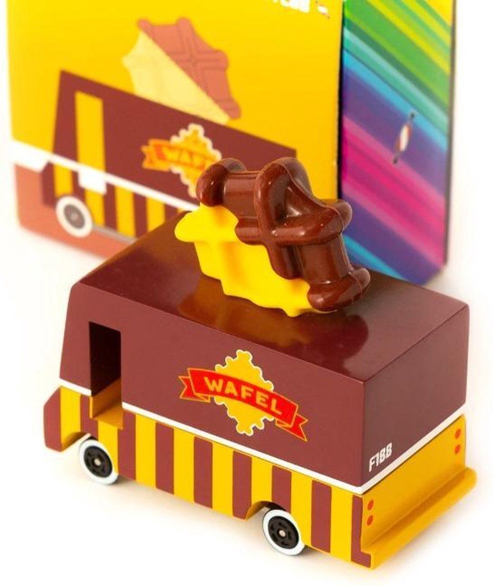 CandyLab Waffle Van - Geel - Hout - 2022 Model