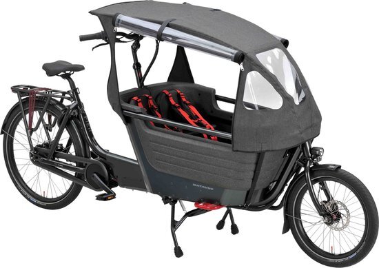 Batavus Fier 2 Winora FUB - Unisex Bakfiets - Zwart - Aluminium Frame - 50 Inch Wielmaat - Hydraulische Schijfremmen - 0 Versnellingen
