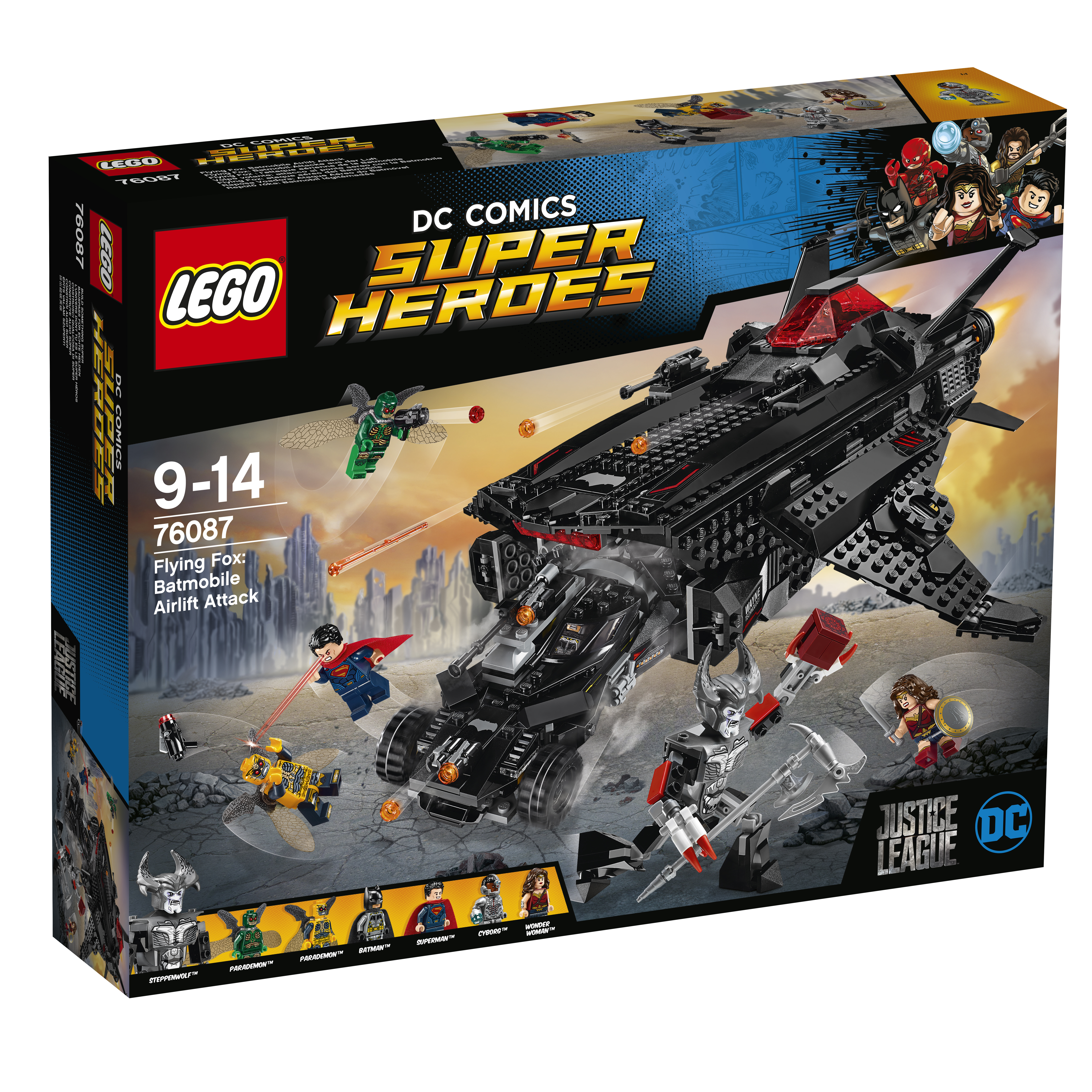 lego DC Comics Super Heroes Flying Fox Batmobile luchtbrugaanval 76087