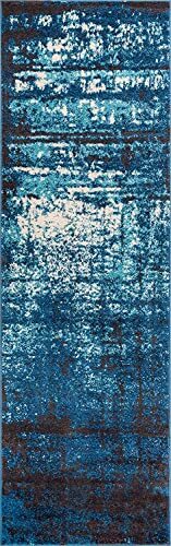 Well Woven 22043 Sydney Vintage Crosby Blue Modern Distressed Accent Area Rug