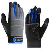 Velway Veiligheidswerkhandschoenen voor heren en dames - monteur werkhandschoenen touchscreen utility werkhandschoenen voor tuinieren constructie antislip handschoenen blauw-L