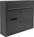 Merkloos Relaxdays brievenbus met slot - 31 x 36 x 10 cm - metaal - antraciet