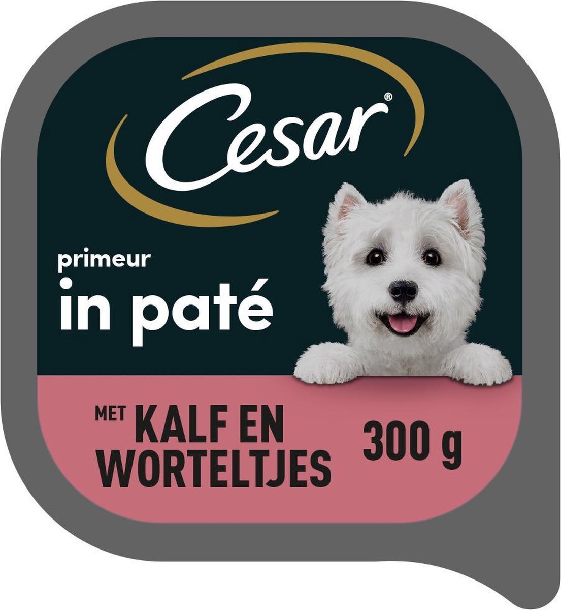 Cesar Primeur - Kalf & Worteltjes in Paté - Hondenvoer Maaltijdkuipjes - 10x300g