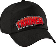 Bellatio Decorations Cadeau pet voor volwassenen - trainer - zwart/rood - geweldige coach - sport