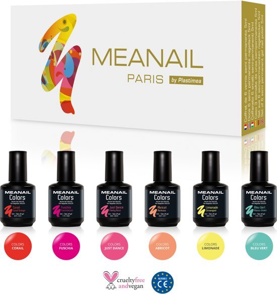 MEANAILÂ®PARIS MEANAILÂ® Paris gel nagellak - set van 6 kleuren gellak - SUMMER