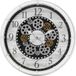Grande horloge mural de 48cm avec mouvement rotatif blanc