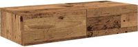vidaXL Wandschap met lades 80x33x17 cm bewerkt hout oud houtkleurig