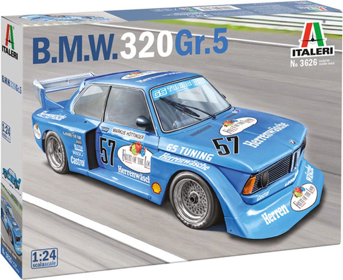 Italeri 3626S 1:24 B.M.W. 320 Gr. 5 - Modelbouw Bouwpakket