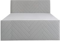 Vente-unique Lit boxspring velours gris clair 180 x 200 cm