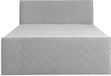 Vente-unique Lit boxspring velours gris clair 180 x 200 cm