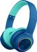 PowerLocus PLED Casque sans fil supra-auriculaire pour Enfants - Lumières LED - avec Microphone - Port Micro SD - Bleu