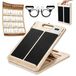 Houten Kuitstretcher met antislip en trainingsposter
