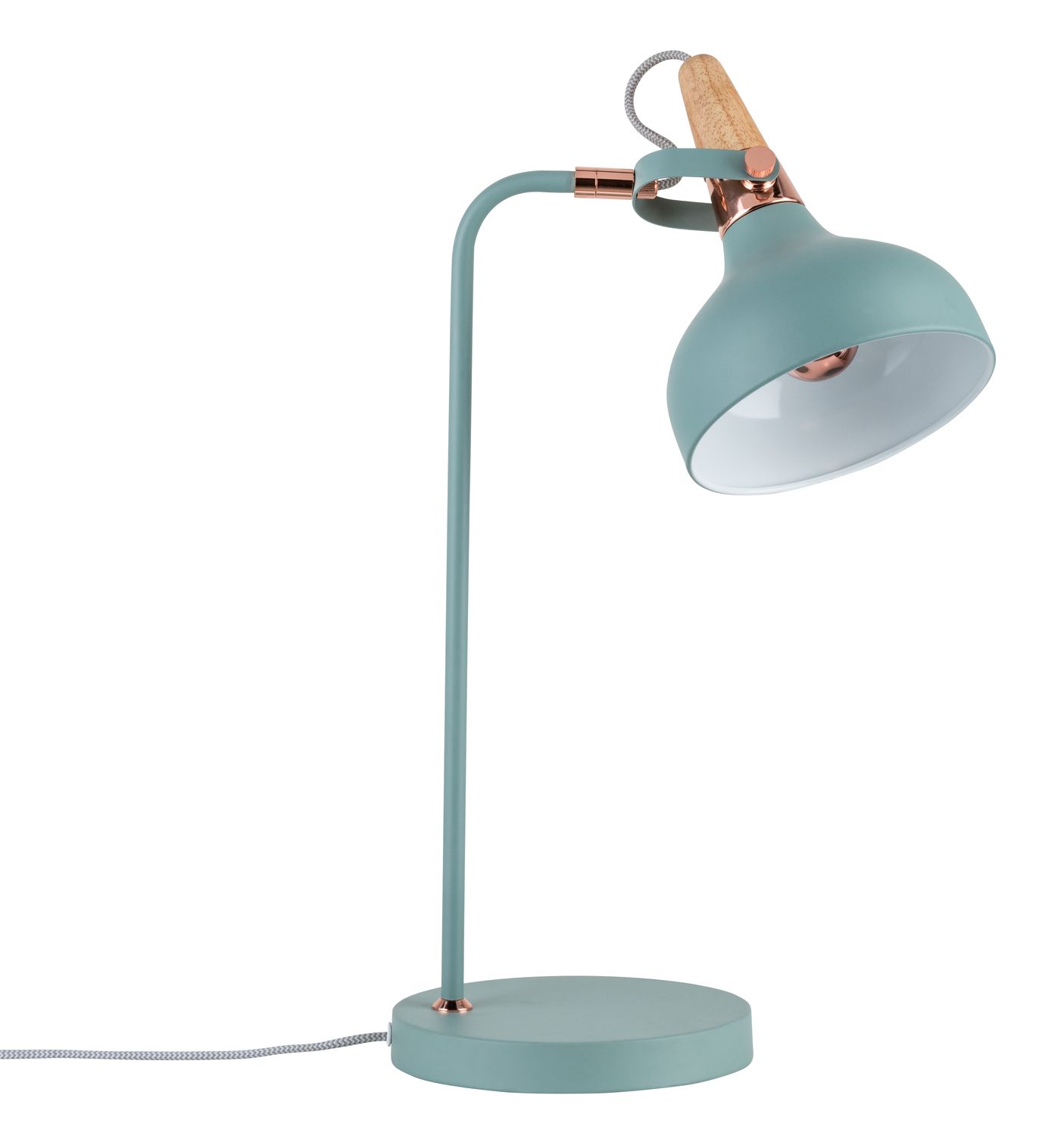 Paulmann Juna Tafellamp - E14 - 51cm - Metaal/Hout - Groen/Koper