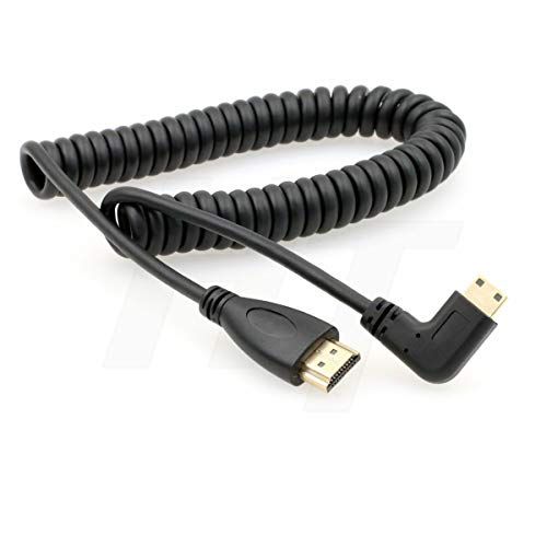 HangTon HDMI-kabel - Linker hoek 90 graden mini HDMI naar HDMI - 1 stuk