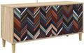 vidaXL Tv-meubel OMMEN 102 x 33 x 50 cm Sonoma Bewerkt hout