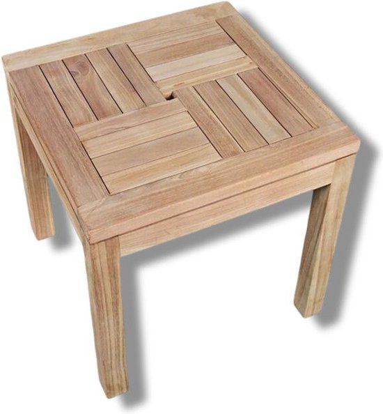 Merkloos Bajo Bijzettafel 50x50 Teak