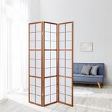 Homestyle4u Kamerscherm 3 panelen - 132x175 cm - Bruin - 3-delig - Shoji