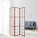 Homestyle4u Paravent 3 panneaux - 132x175 cm - Brun - 3 pièces - Shoji