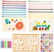 Non-branded 15x White Fabric Pouch for Painting - Craft Kit with Zipper, 8 Markers & Stencils