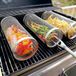 Merkloos panier à grillades roulant pour barbecue extérieur en acier inoxydable - Cylindre de légumes portable pour camping - Panier à grillades pour poulet crevettes brochettes - Panier à steak (30 cm)