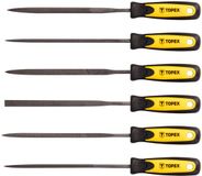 Topex - Vijlenset - 150mm - Ergonomische Handgreep - Voor Metaal
